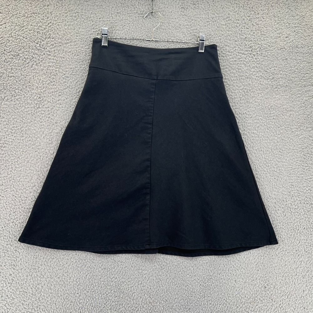 BETABRAND Skort Womens Size‎ Small Solid Black Zipper Back A Line Basic Neutral